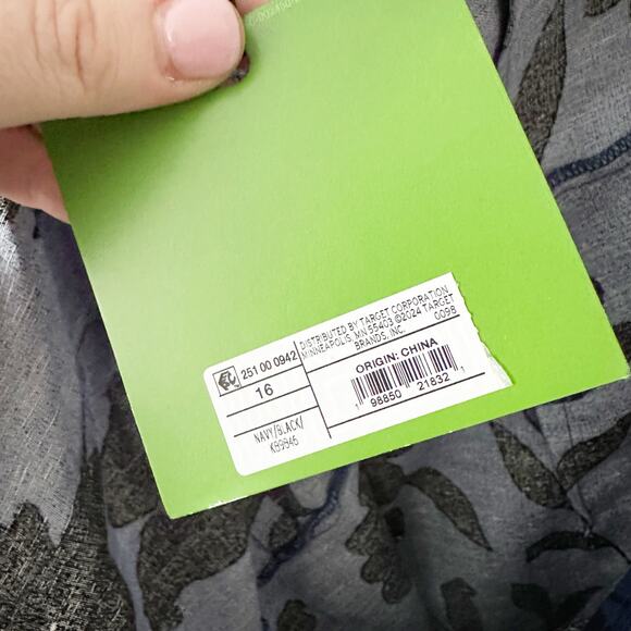 Kate Spade New York X Target One Shoulder Blue Black Jumpsuit Women's Size 16‎ - Picture 5 of 15